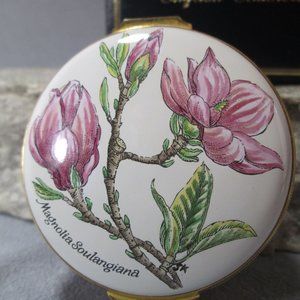 Crummles Enamel Box MAGNOLIA Soulangiana Blossom